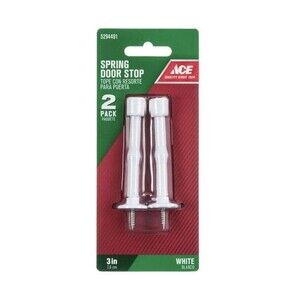 2-Pac Ace Spring Doorstop 3 Inch White